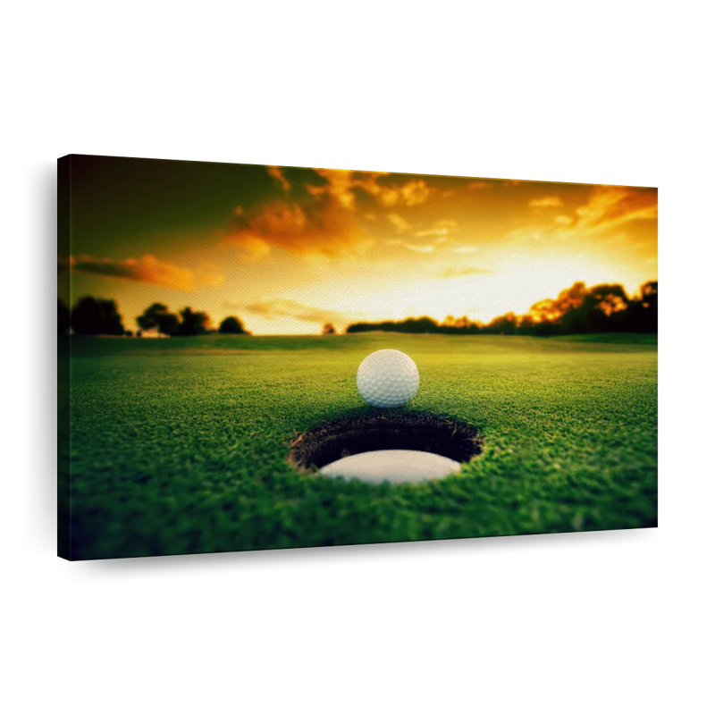 Impression sur toile de balle de golf, H 32 po x l 48 po x P 1,25 po