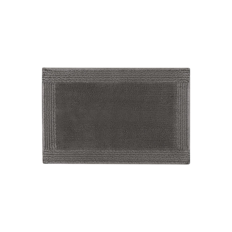 24X44" 100% Cotton 3000 Gsm Reversible Charcoal Bath Rug, - , Non Slip, Medium Pile 0.5", Create A Cozy Bathroom Perfect For Decoration