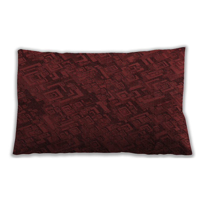 Patterned 535  Throw Pillow, Microsuede, Brown