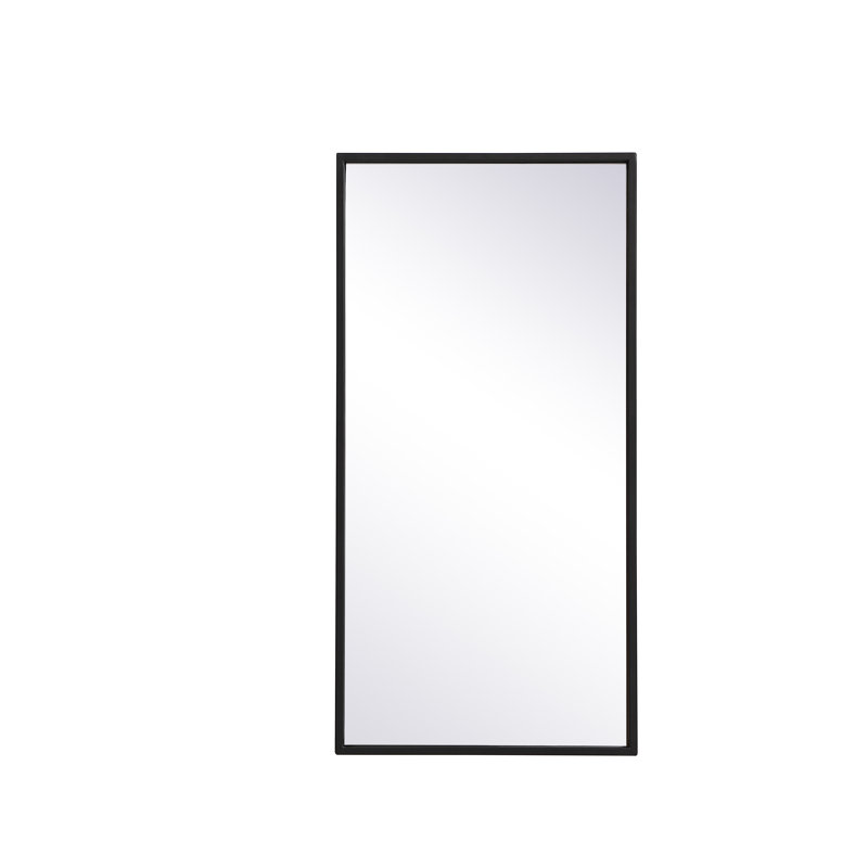 Miroir mural Sabine, 14 po x 28 po, Noir