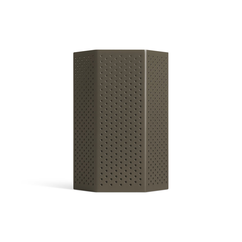 Wink Powder-coated Aluminum Tabletop Lantern, Dark Olive, 8" H x 6" W x 5" D