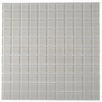 1" x 1" Polished Glass Mosaic Tile