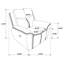 Fauteuil inclinable rembourré bleu Brier