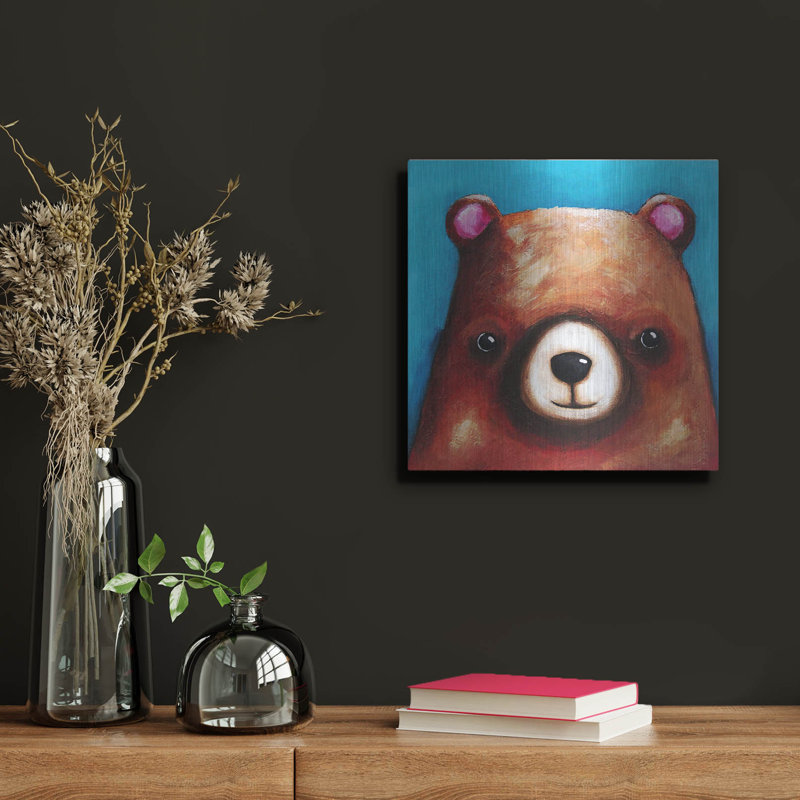 «L'ours brun» par Lucia Stewart, H 12 po x l 12 po