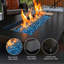 Laurean 25" H x 43" W Propane Fire Table Outdoor Fire Pit with Lid
