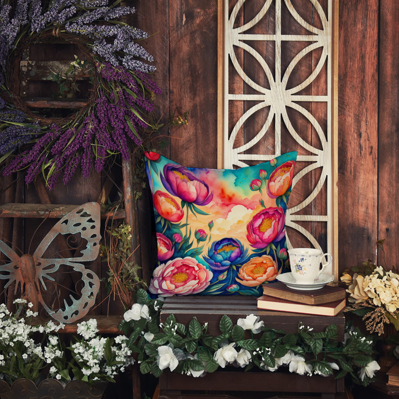  Coussin décoratif intérieur / extérieur en polyester Autre / Sans motif, 14 po x 14 po
