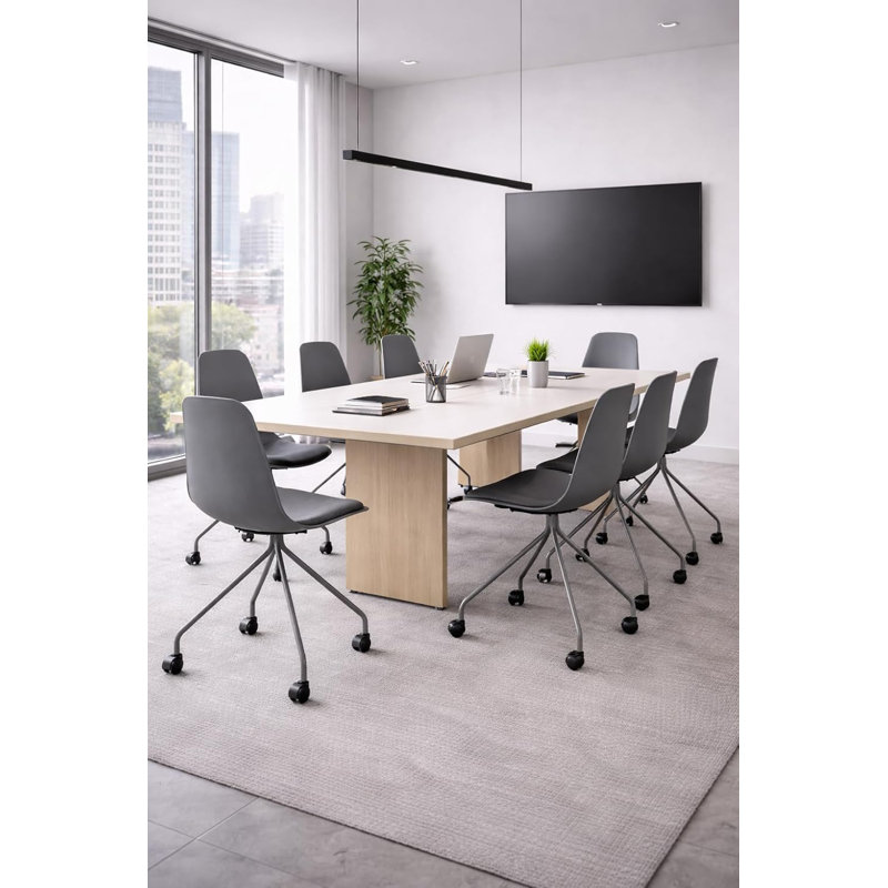 Chaise de bureau moderne sans accoudoirs Harsimar, Gris