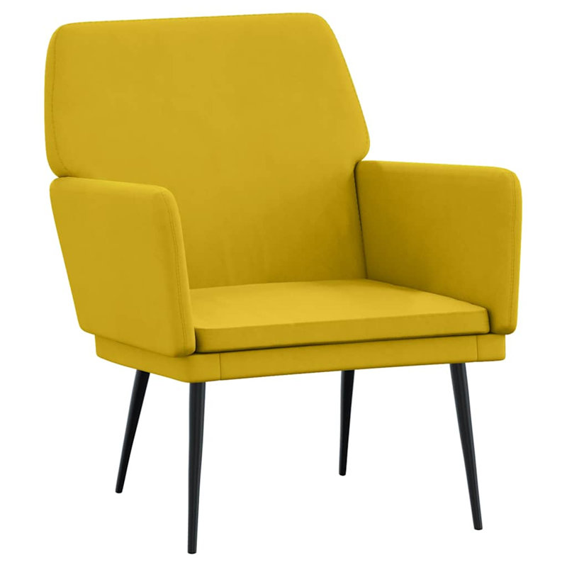 Upholstered Accent Chair, Yellow