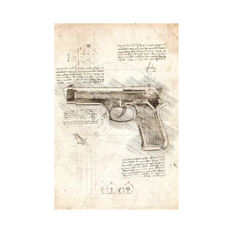 Handgun by Cornel Vlad - Wrapped Canvas Gallery-Wrapped Canvas Giclée, 30.48cm H x 20.32cm W
