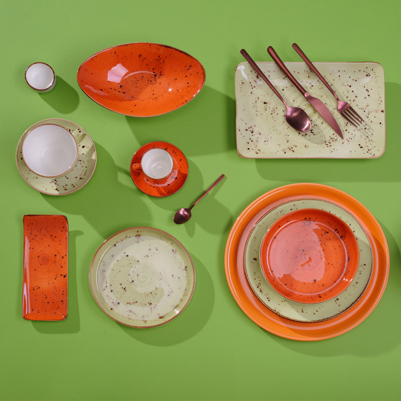 Shimizu Side Plate, Orange