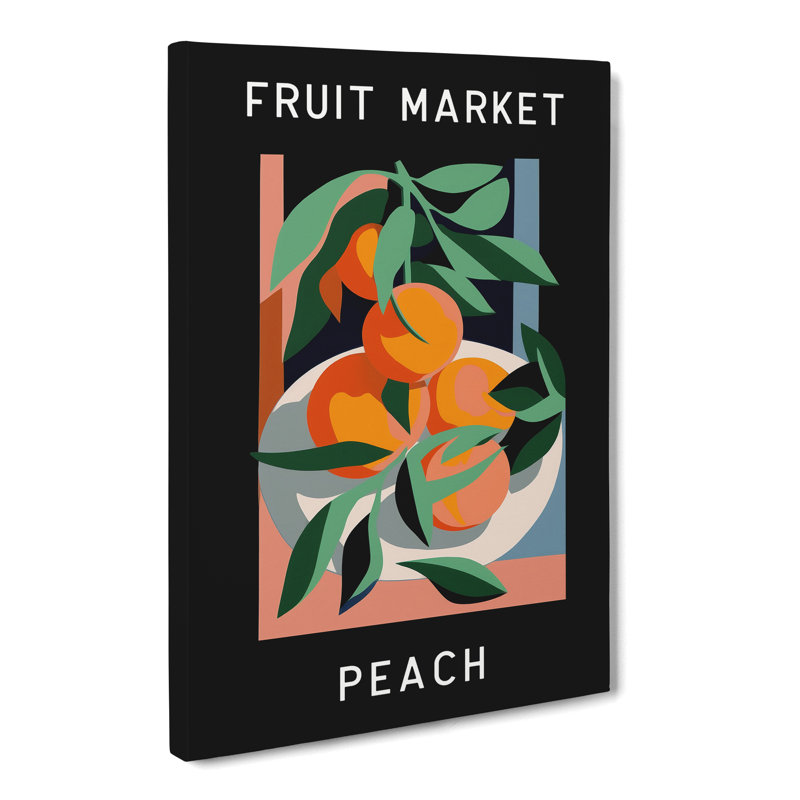 XMKTMKT-484 Peach Fruit Market Exhibition Vol.1 - Wrapped Canvas Print, 50cm H x 35cm W x 3cm D