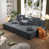 Tissu gris foncé