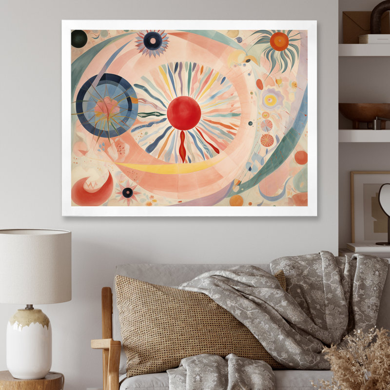 Cosmic Renaissance, illustration spirituelle rétro - reproductions d'art encadrées, H 12 po x l 20 po x P 1 po