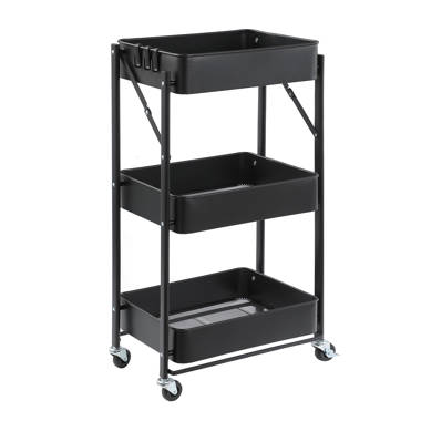 Anouar 17.25'' W Shelving Unit with Wheels