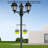 Outdoor Lamp Post With Cross Arm, Split Street Light Pole, Outdoor Lamp Post For Driveway, Pathways, Front Yard-1357856942