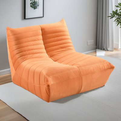 Fireside Chair, Large Bean Bag Chair For Adults, Lazy Floor Sofa For Home, Playing Bean Bag Chair, One-Piece High Resillence Sponge, Flannelette Fabric