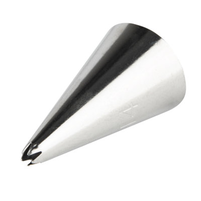 Restaurantware-Pastry Tek Piping Tip, 1 Open Star Decorating Tip - #14, Dent-Resistant, Stainless Steel Icing Tip, Dishwasher-Safe, Decorate Cupcakes, Cakes, or Cookies