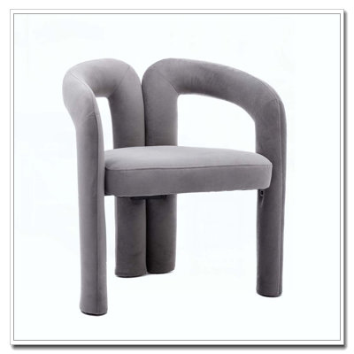 Fauteuil de cuisine en velours rembourré