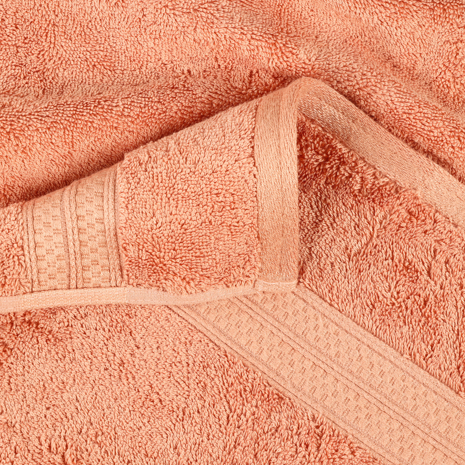 Nolhan 12-Piece Bamboo Cotton Washcloth Set, Salmon
