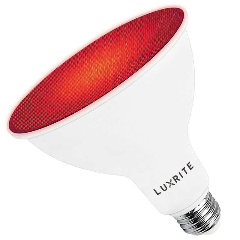 8 watts (45 watts équivalents), DEL PAR38, ampoule à DEL colorée, culot moyen E26 (standard), 1, Rouge
