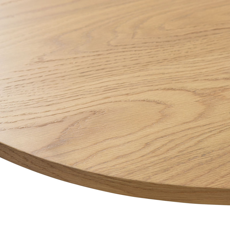 Oval Dining Table with Double Pedestal Solid Wood Kitchen Table, Natural Wood, 30"H x 67"L x 33.5"W
