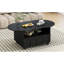 Table basse flexible de style crème avec 2 roues de frein-1702560852