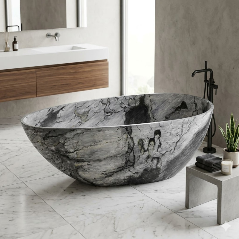 Baignoire de trempage autoportante 59 po