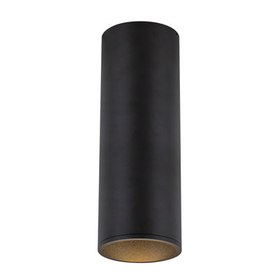 Lorna 12-in (4-in Dia.) 36 Degree Optic Black LED Flush Mount