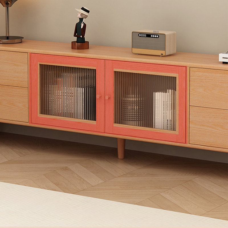 Meuble télé Modern Minimalist, H 21,65 po x L 63 po x l 11,81 po
