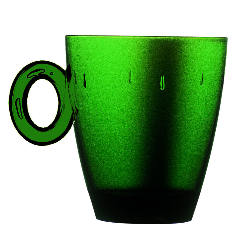 Polycarbonate Mug - 6 Pieces - Onyx, Emerald