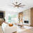 Modern 65'' Double-Sided Blade Windmill Large Ceiling Fan with Dimmable 3CCT LED Lights and Remote Control, 6-Speed Reversible DC Motor, Timer, 4"/10" Downrods, for Indoor/Covered Outdoor-724979339