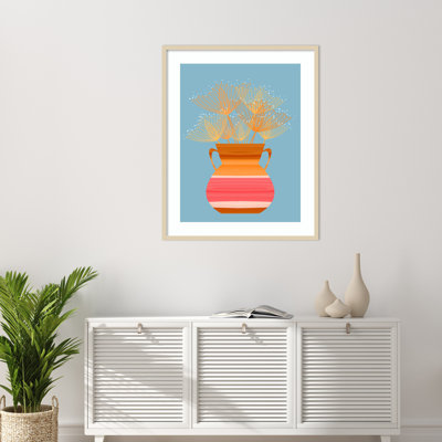 «Pots Florals Boho 2» par Iliyah, reproduction d'art encadrée