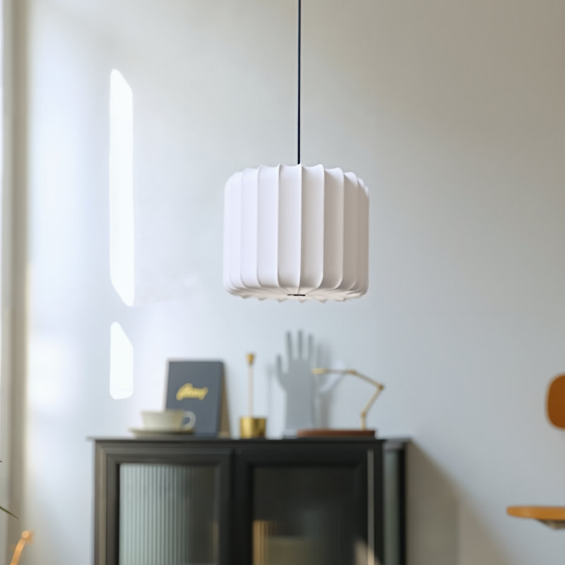 Luminaire suspendu 1 lumière en soie simple
