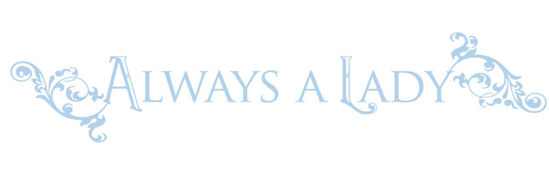 Décalcomanie murale "always a lady", H 10 po x l 50 po x P 0,01 po, Bleu poudré