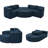 Boneless Couch Modular Sectional Sofa 114.9" Free-Combined Sofa Couch Sofa Bed Compression Sofa With Deep Seating And Curved Design For Living Room-748201571