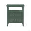 Table de chevet 2 tiroirs Weston Vintage Green