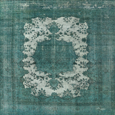 Tapis oriental vert / blanc