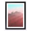 Pink Sunlit Mountains - Framed Print-55769597-55769598
