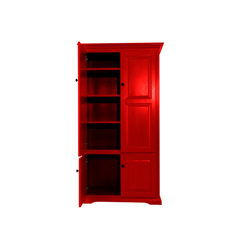 Severa 71.5'' Kitchen Pantry, Persimmon Red