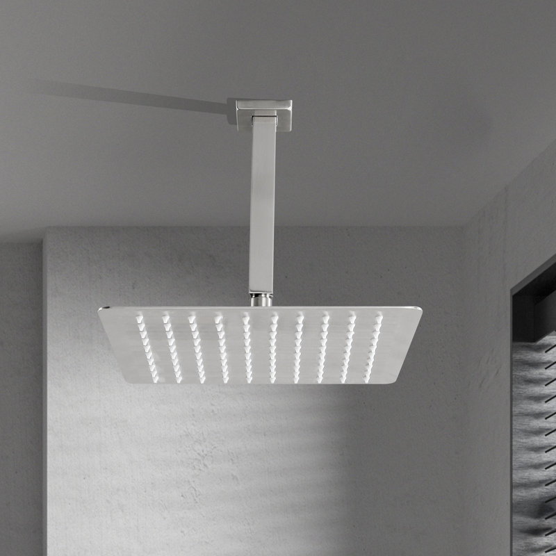 Rain Fixed Shower Head, Brushed Nickel