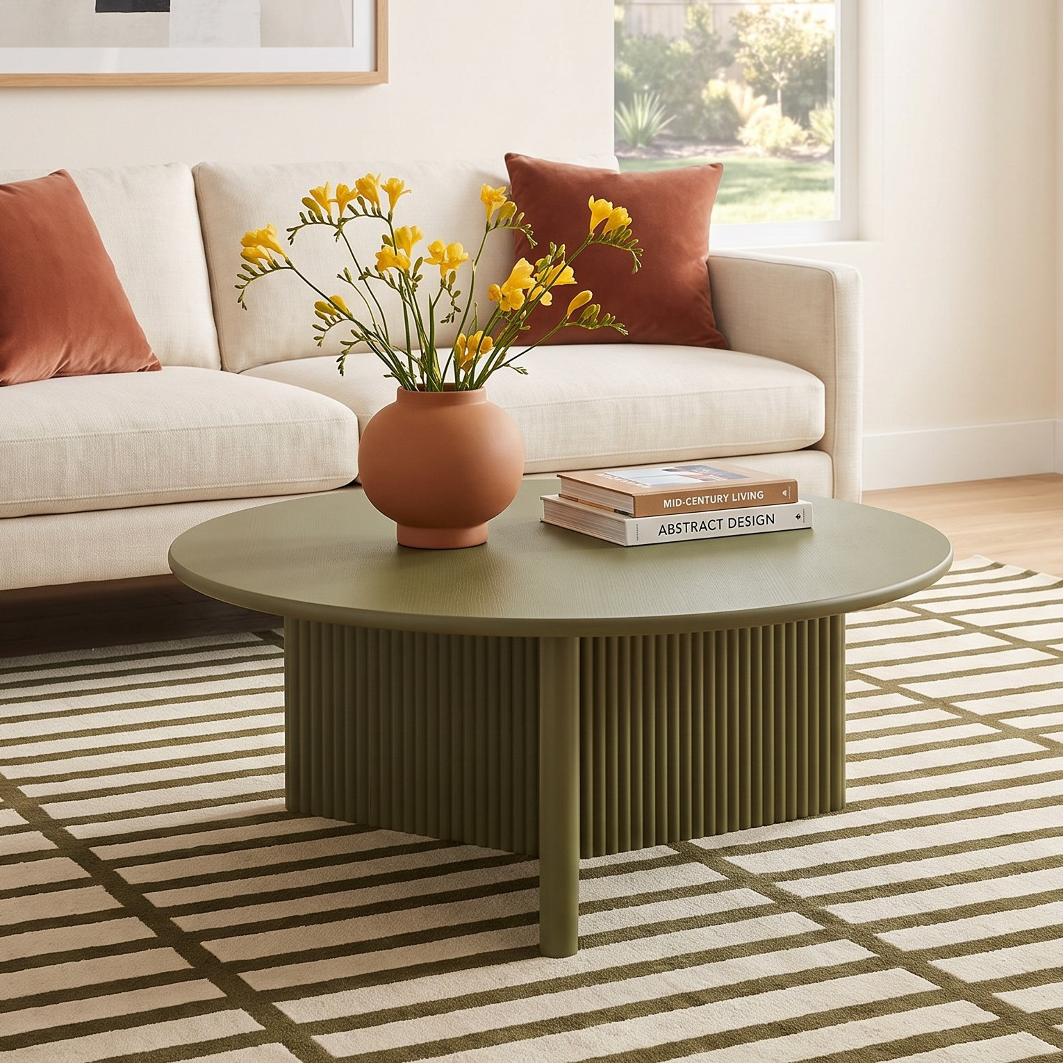 Odeon Coffee Table, Olive