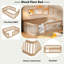 Structure de lit en bois avec clôture-1184517353