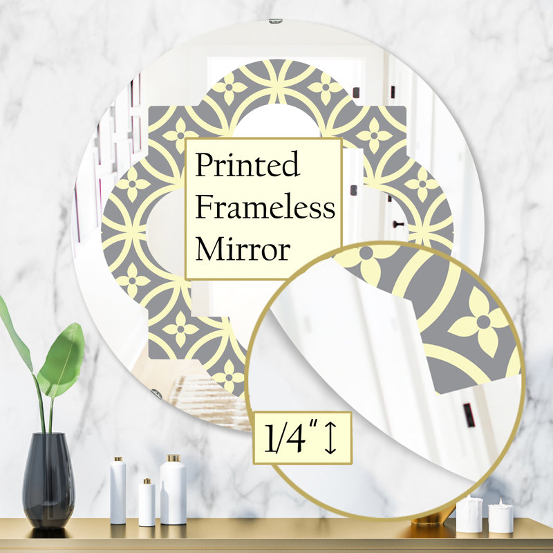 Miroir mural éclectique Quatrefoil, H 31,5 po x l po