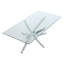 120Cm Wide Clear Glass Top Coffee Table