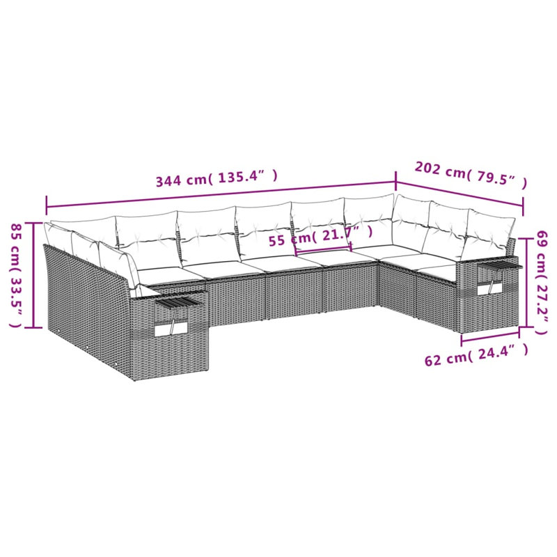 Vidaxl Garden Sofa Set