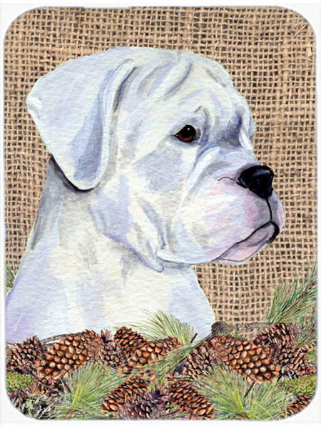 Caroline's Treasures Boxer Glass Cutting Board