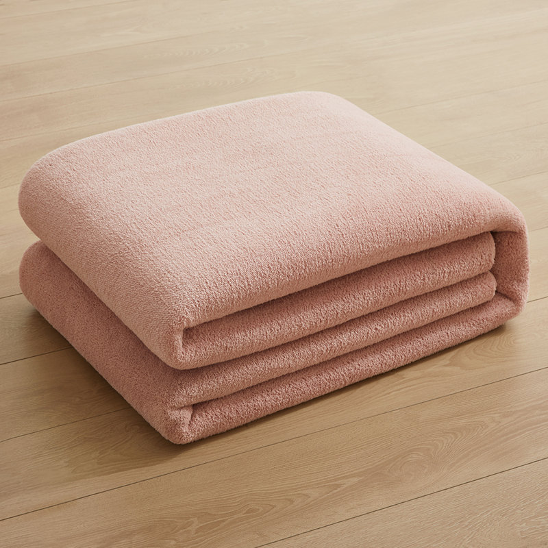 Luxurious Fluffy High-pile Living Room Large Area Rug, Light Pink, Rectangle 120 x 170 cm