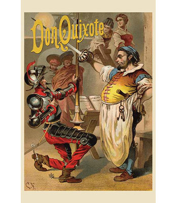 « don quixote » par cervantes rétro