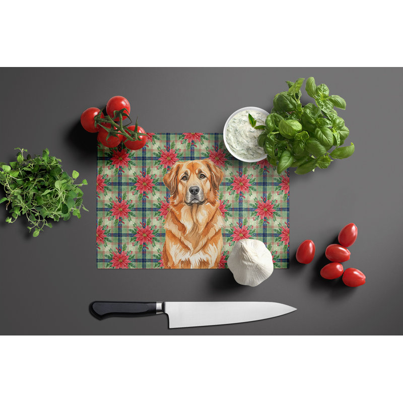 Planche à découper Red Leonberger Christmas PoinsettIas, Rouge