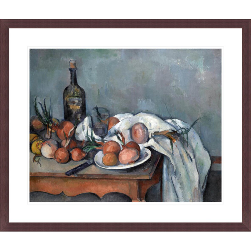 «Nature morte aux oignons» par Paul Cézanne, H 23,25 po x l 29,5 po